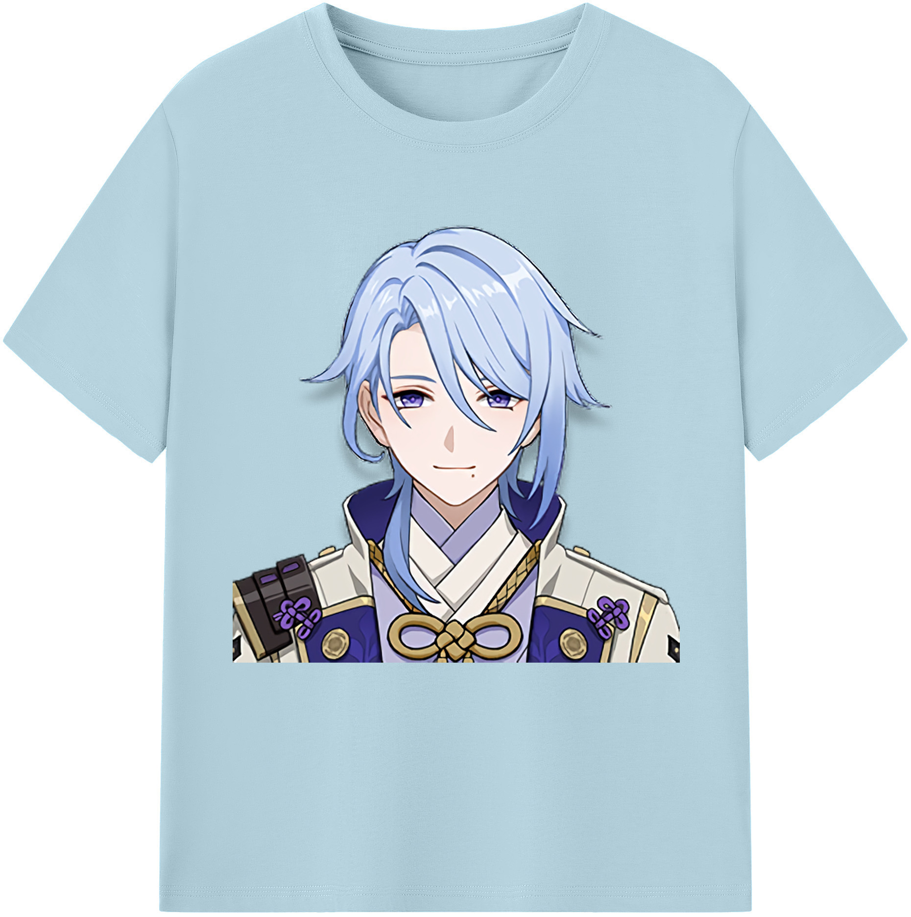 げんし神 神里綾人 かみさとあやと genshin Kamisato Ayato 綿100％半袖Tシャツ（フロントプリント）